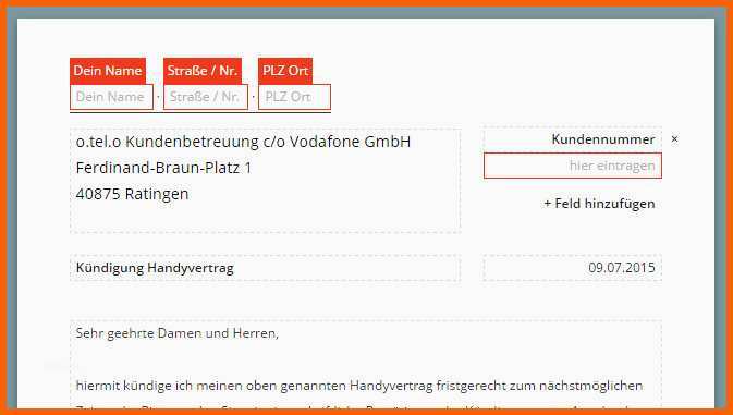 Überraschen 1&amp;1 Handyvertrag Kündigen Otelo Kündigung Vorlage Download