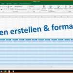 Überraschen Excel Tabelle Erstellen Und formatieren [tutorial 2016