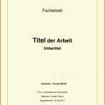 Überraschen Inhaltsverzeichnis Hausarbeit Vorlage – Vorlagens Download