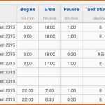 Überraschen Vorlage Zur Dokumentation Der Täglichen Arbeitszeit Excel