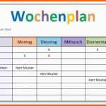 Überraschen Wochenplan Vorlage Inspirierend Wochenplan Vorlage