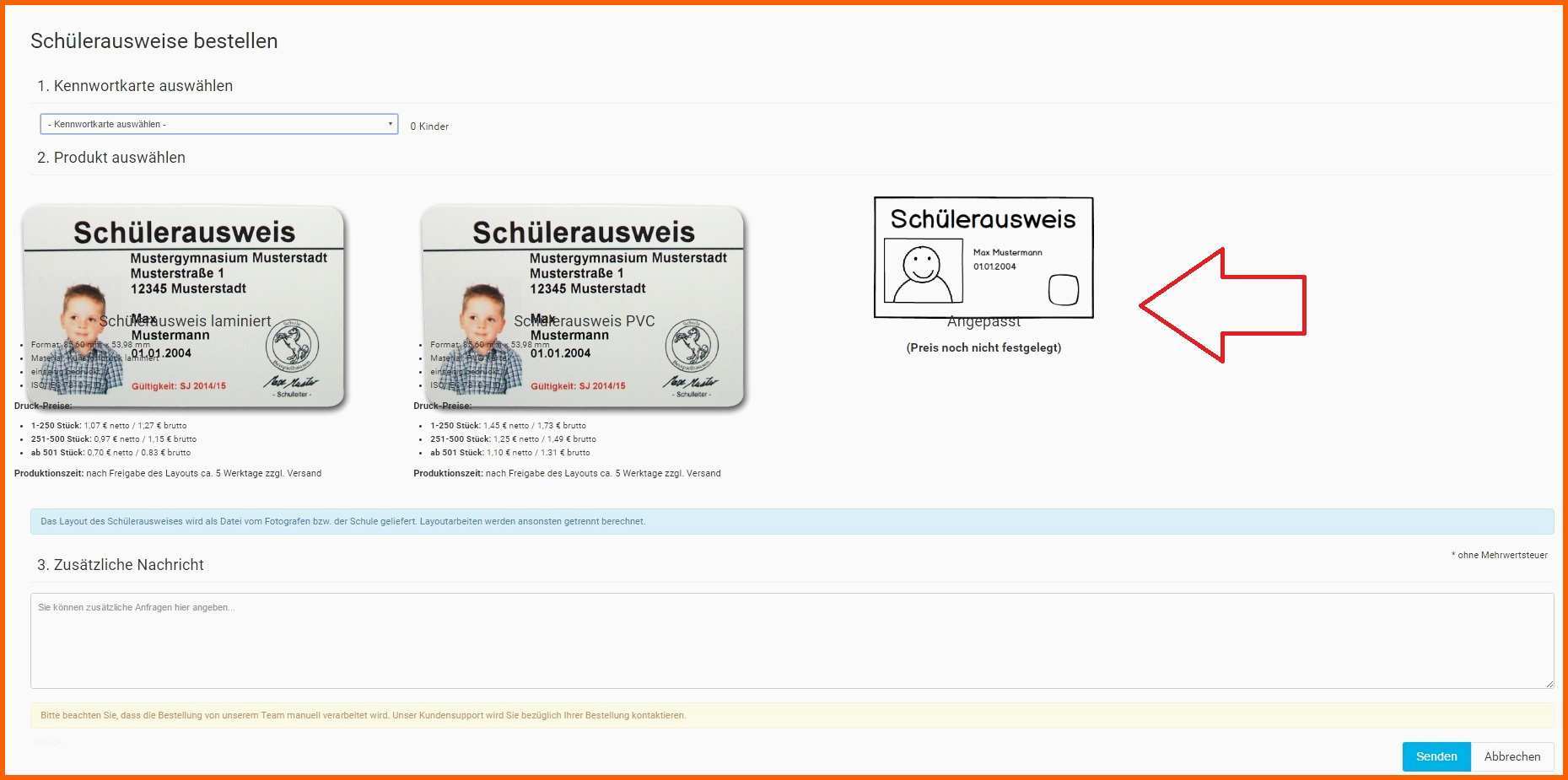 Ungewöhnlich Können Auch Schülerausweise Bestellt Werden ...
