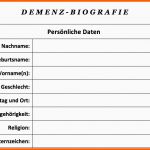 Ungewöhnlich Vorlage Download Demenz Biografiebogen Word