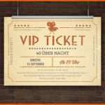 Unglaublich Einladungskarte Vip Ticket Retro