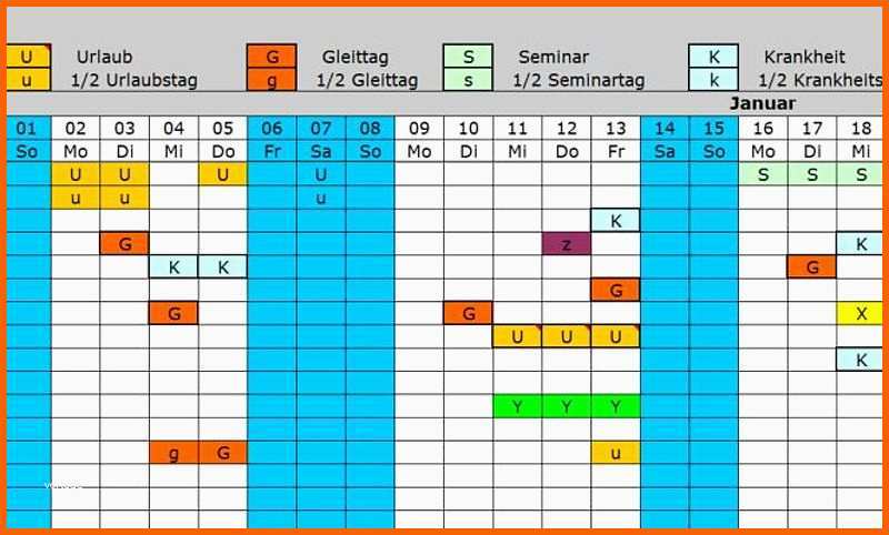 Unglaublich Excel Urlaubsplaner Zur Abwesenheitsverwaltung