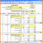 Unglaublich Excel Vorlagen Handwerk Kalkulation Kostenlos Papacfo