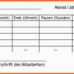 Unglaublich Vorlage Zur Dokumentation Der Täglichen Arbeitszeit Excel