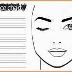 Unvergesslich Gesicht Diagramm Make Up Artist Leer Vorlage Vektor