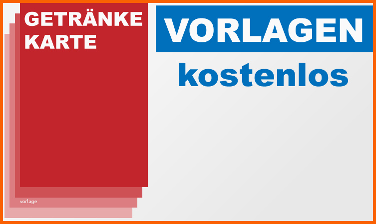 Unvergesslich Getränkekarte Vorlage Kostenlos