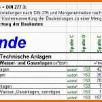 Unvergesslich Kostenermittlung Din 276 Vorlage – Vorlagen 1001