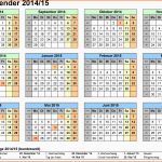 Unvergesslich Schulkalender 2014 2015 Als Excel Vorlagen Zum Ausdrucken