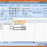 Unvergleichlich Berechnungen Mit Zeiten In Excel Durchführen Bsp