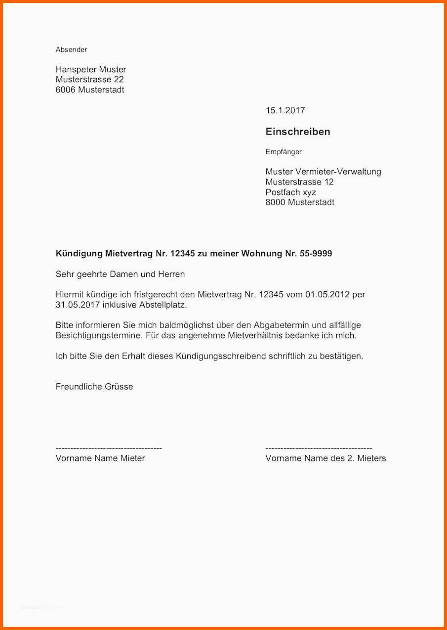 kundigung mietvertrag vorlage pdf am besten 9 vorlage wohnungskundigung