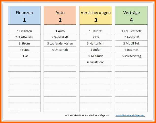 Unvergleichlich ordnerrücken Vorlage Download