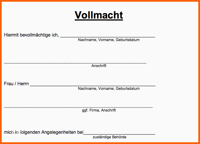 vollmacht vorlage versicherung