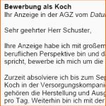 Wunderbar 9 Bewerbung Muster Koch