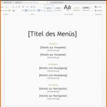 Wunderbar Menü Speisekarte Als Download Auf Wordvorlage