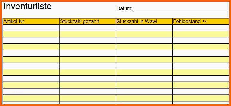 Wunderschönen Inventur Vorlage Download Kostenlos Freeware Kostenlos